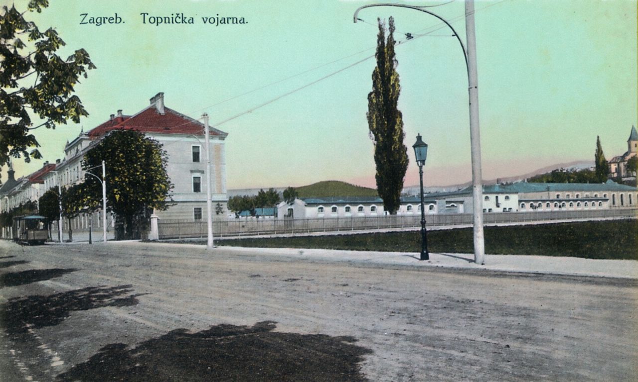 Topnička vojarna, Ilica, Črnomerec, oko 1915. godine